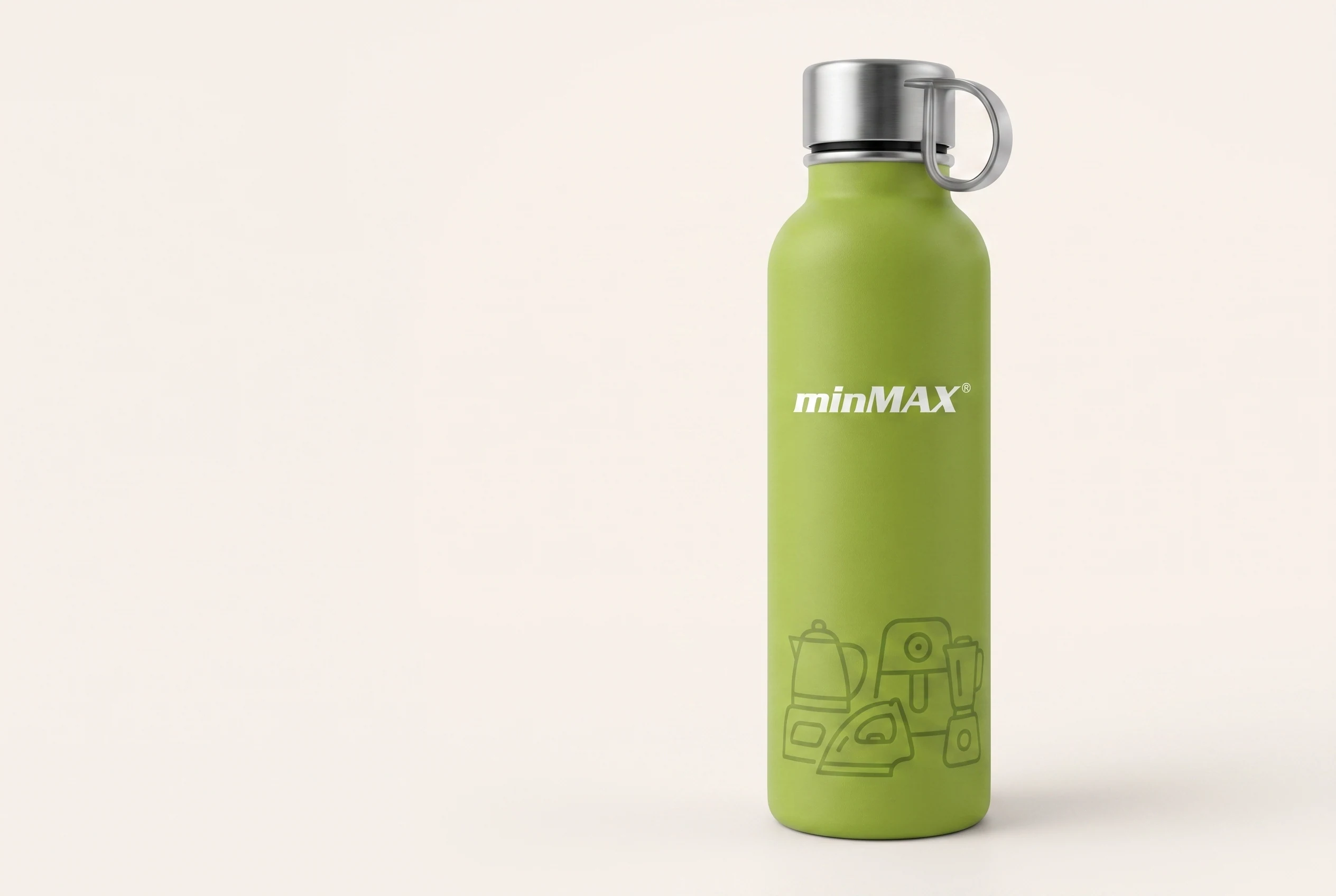 Green minMAX branded reusable bottle