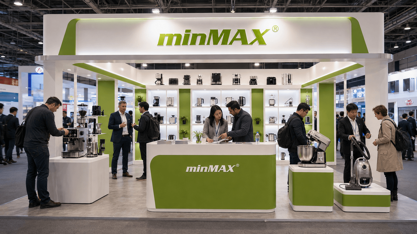 minMAX展位展示各類小家電